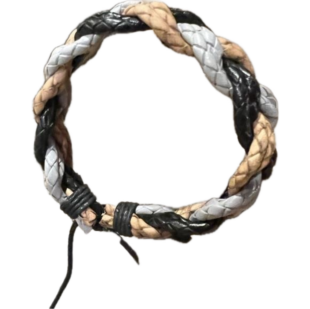 FASHION JEWELRY. Brown, black and gray rope bracelet